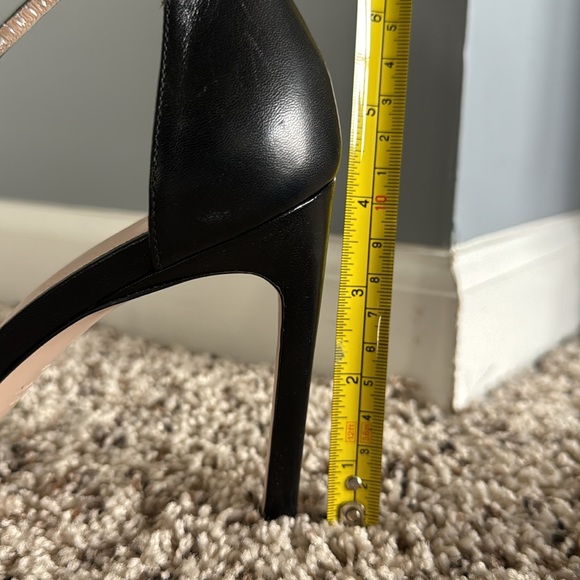 Stuart Weitzman nudist heels black leather sz 8 - Picture 7 of 7